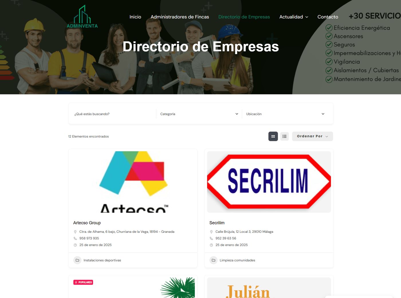 Adminventa — pantalla 2