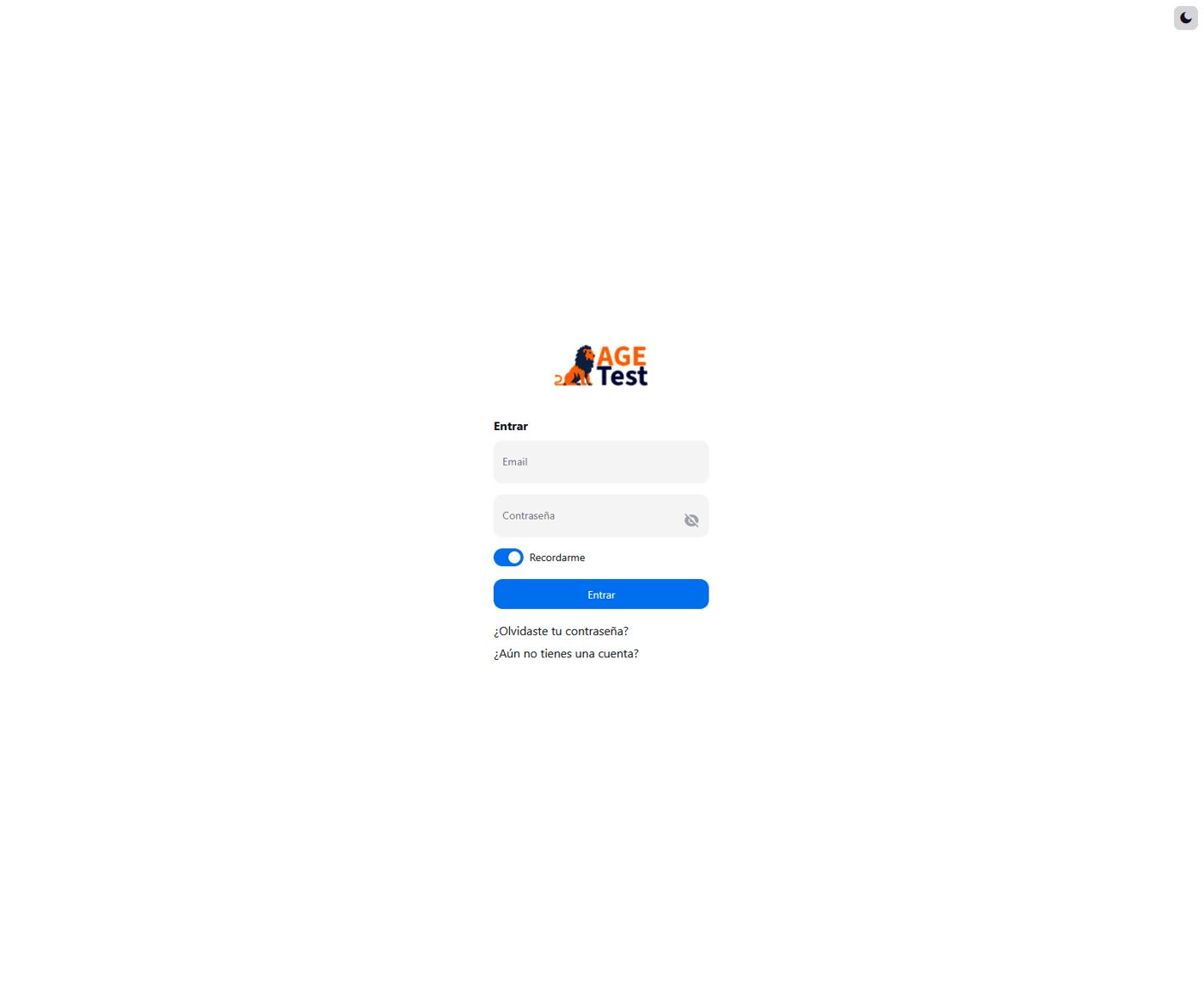 Agetest — pantalla 2