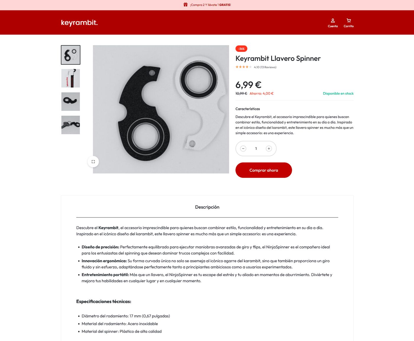 Keyrambit (TodoStore) — pantalla 3