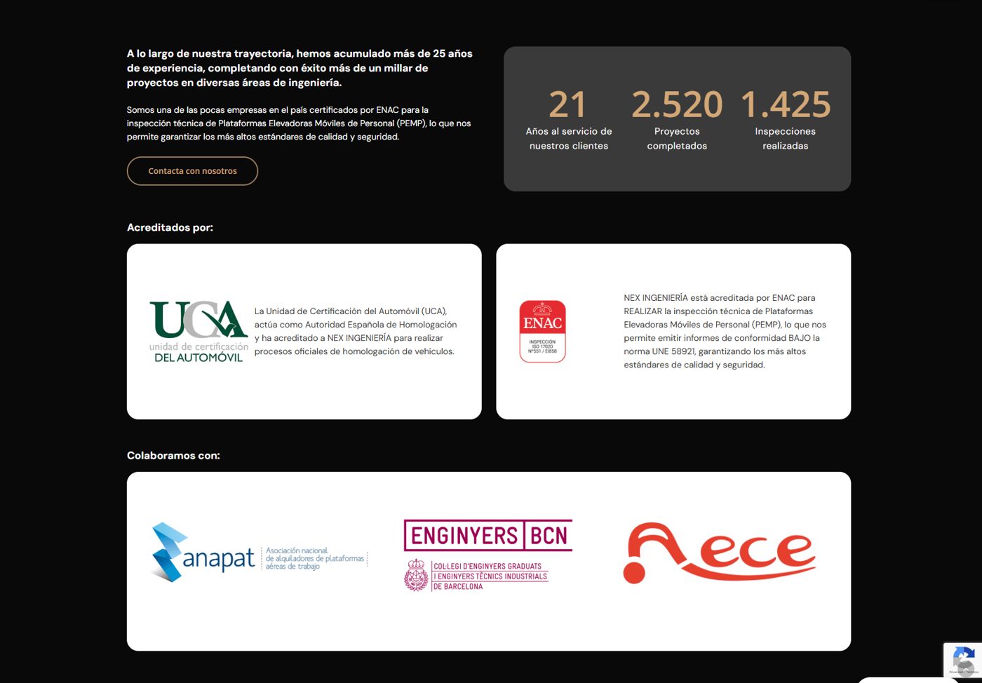 NEX Ingeniería Consultant S.L. — pantalla 3