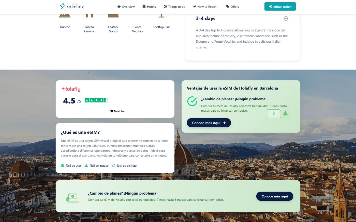 Railclick Guía de Viajes — pantalla 2
