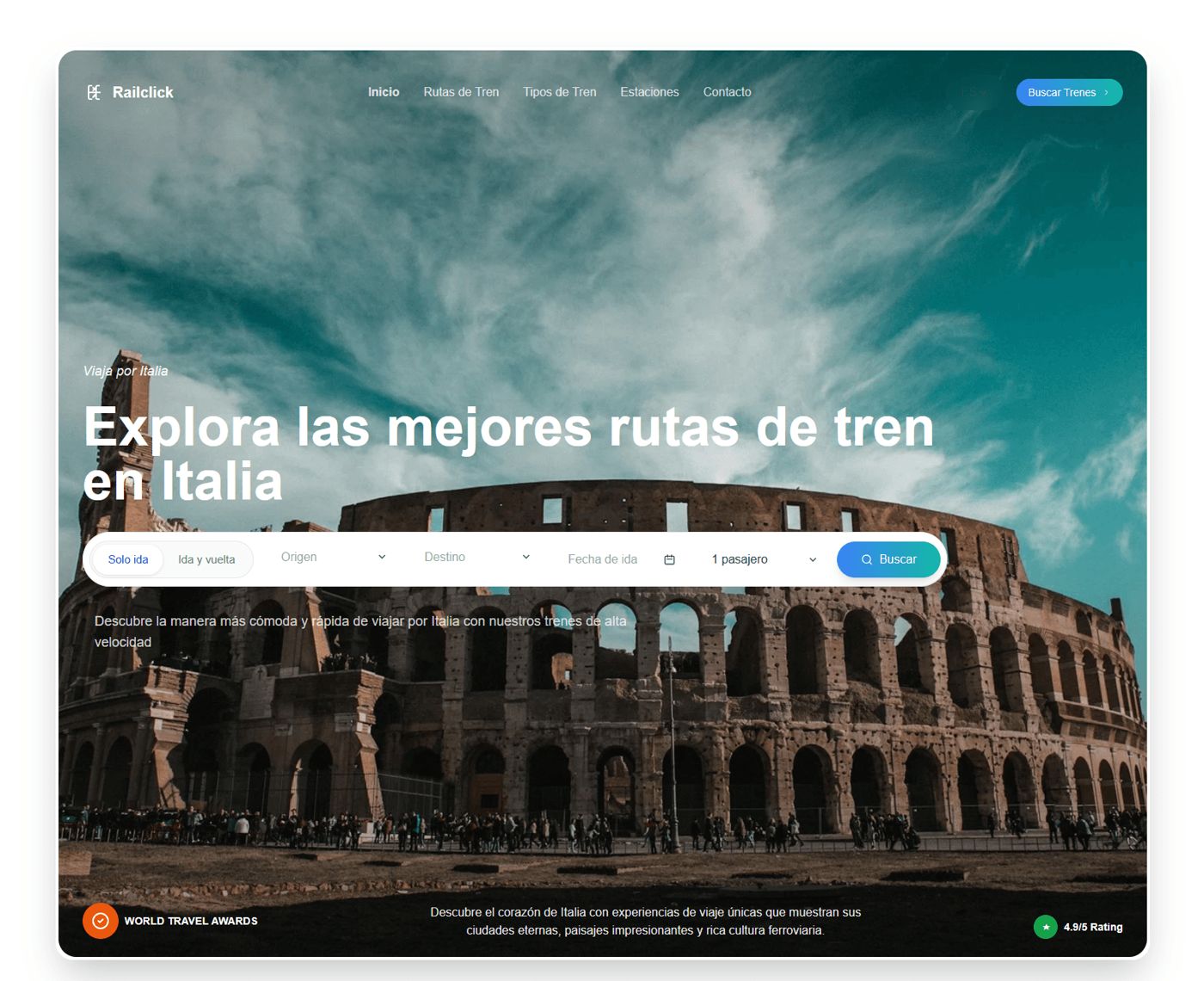 Portada de Railclick Landing