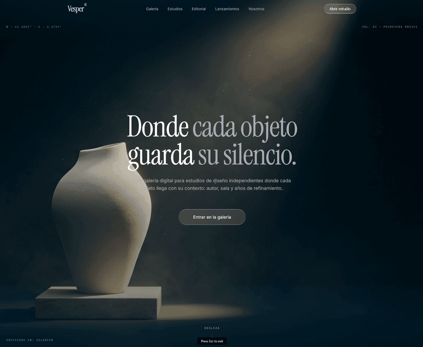 Portada de Vesper