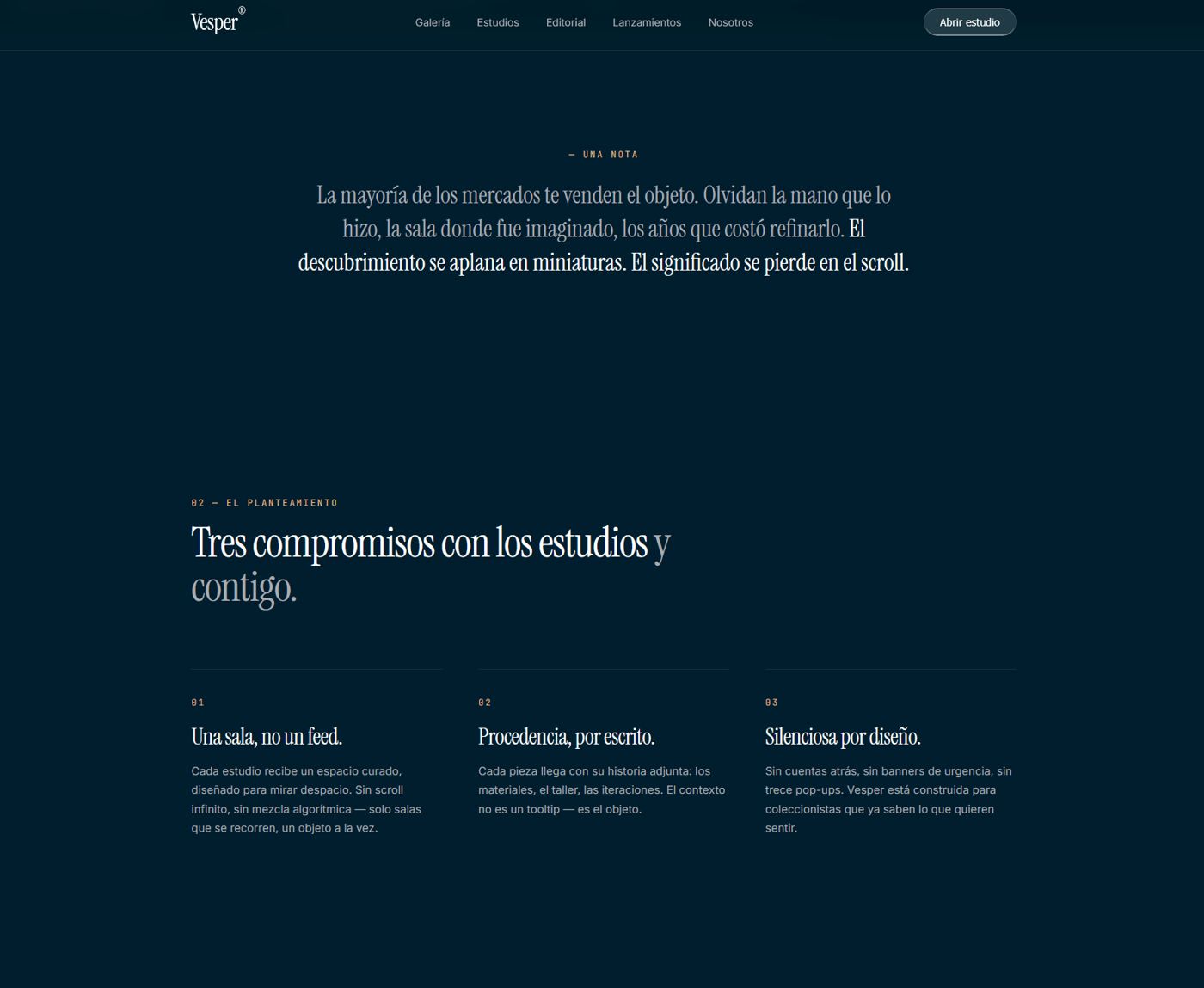 Vesper — pantalla 4